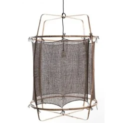 Hanglamp Z1 bamboe zwart cashmere ø67x100cm
