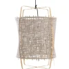 Hanglamp Z22 blond bamboe grijs karton ø48,5x72,5cm