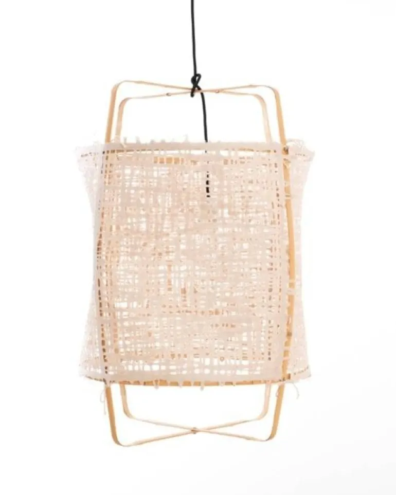 Hanglamp Z22 blond bamboe naturel karton ø48,5x72,5cm