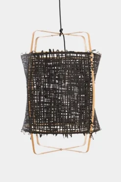 Hanglamp Z22 blond bamboe zwart karton ø48,5x72,5cm