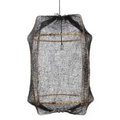 Hanglamp Z2 blond sisal net zwart ø67x100cm