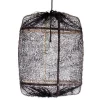 Hanglamp Z5 zwart sisal net ø42x57cm