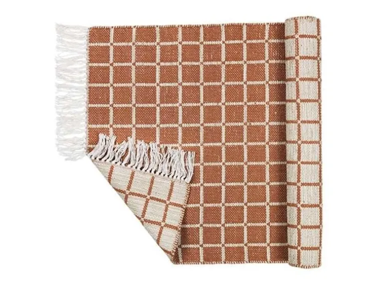 Henny vloerkleed 140x200cm -lichtgrijs/rustiek bruin