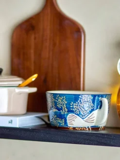 Hezha schalen blauw set van 6 stuks - 82060829