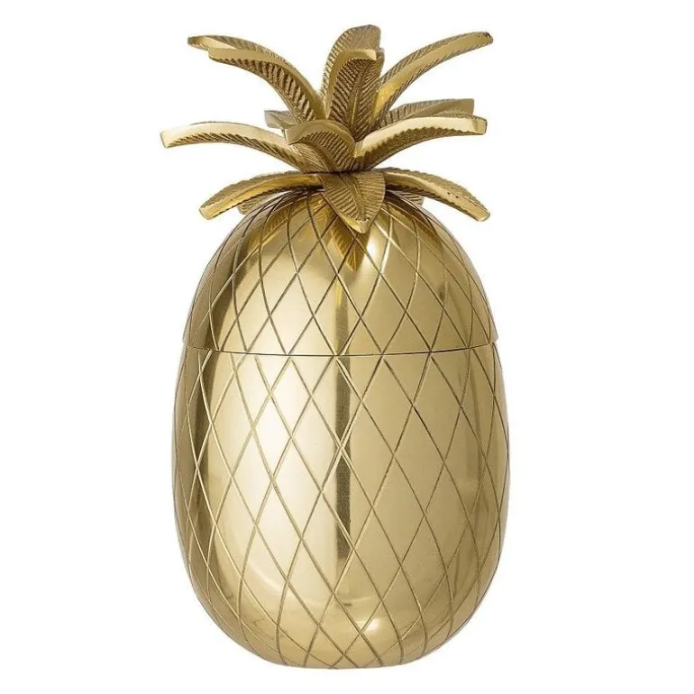 Ijsemmer ananas goud Ø13xH24 cm