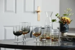 Jog glas doorzichtig/amber -set van 6 stuks