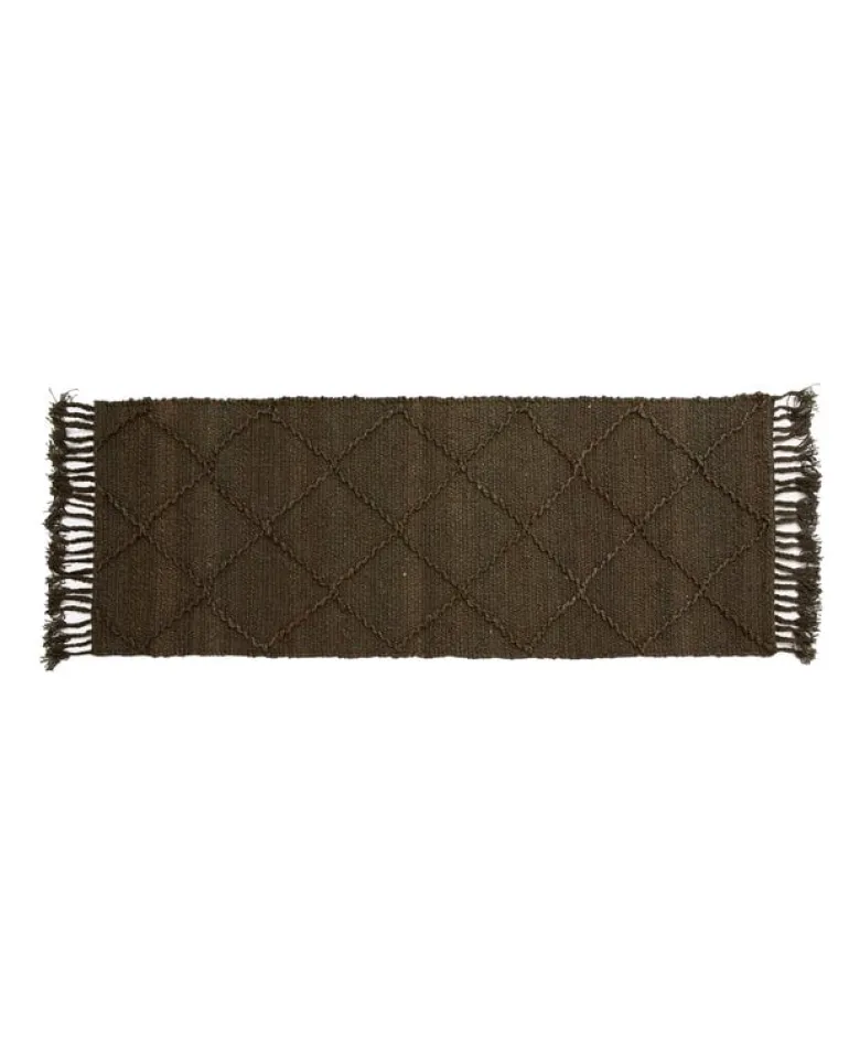 Jutan vloerkleed M bruin/groen 200x75cm - 84423