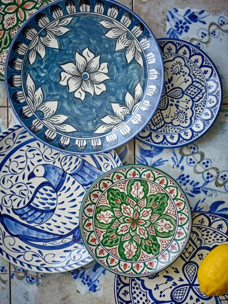 Karlie borden Ø19cm blauw set van 6 stuks - 82068290