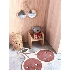 Kersen rotan wandspiegel - M107277