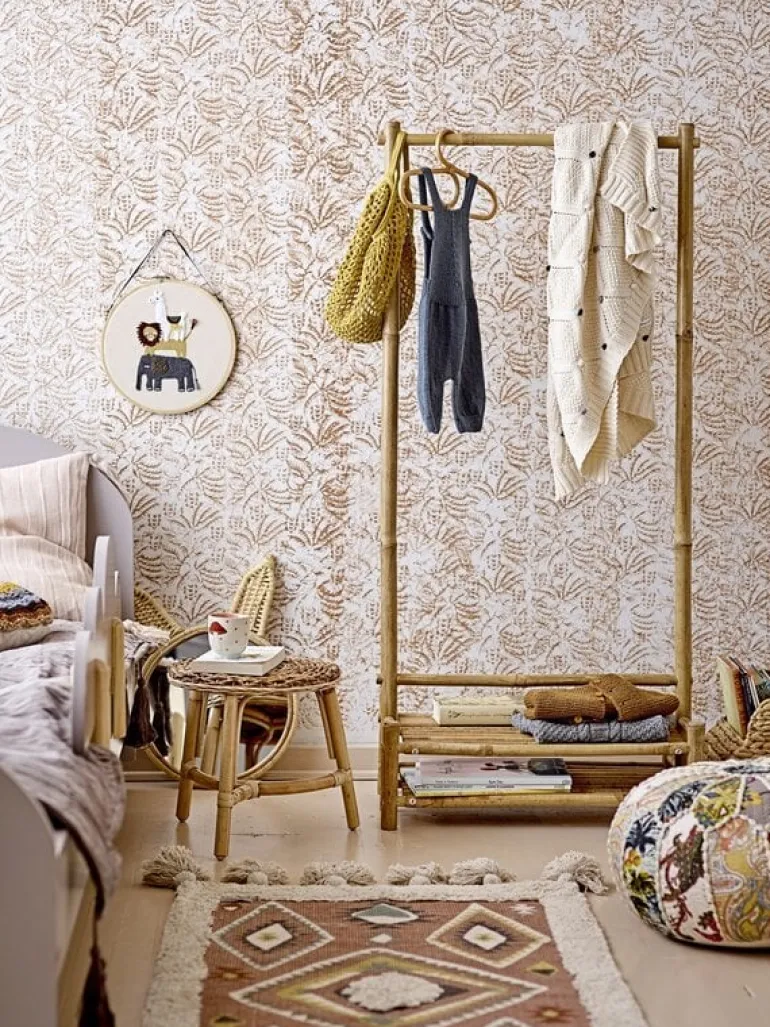 Kledingrek bamboe - naturel