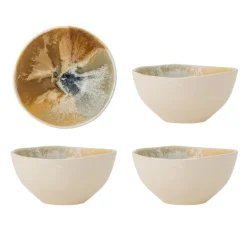 Lacey schaaltjes geel set van 4 stuks - 82072535