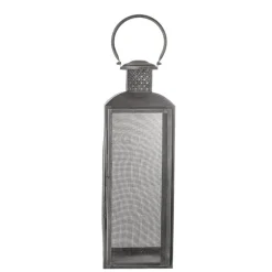 Lantaarn metaal - zwart L20xH57xW20 cm