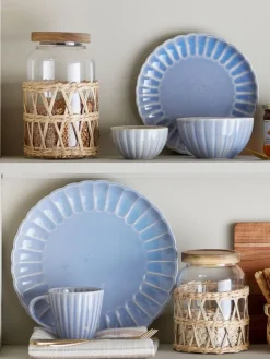 Latina borden Ø27cm blauw set van 6 stuks - 82061940