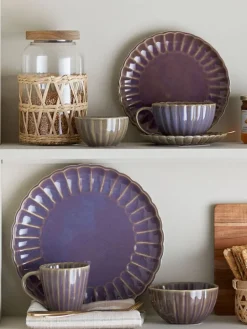 Latina borden Ø27cm paars set van 6 stuks - 82061942