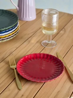 Latina borden Ø20cm rood set van 6 stuks - 82061930