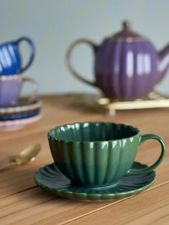 Latina kopjes en schotels groen set van 6 stuks - 82061908