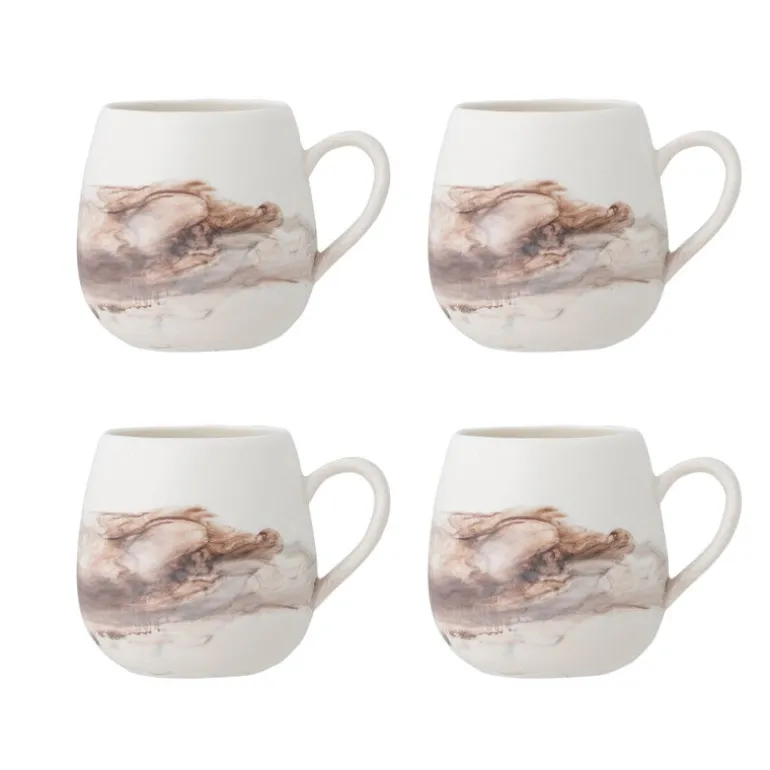 Lyre mokken bruin set van 4 stuks - 82072551