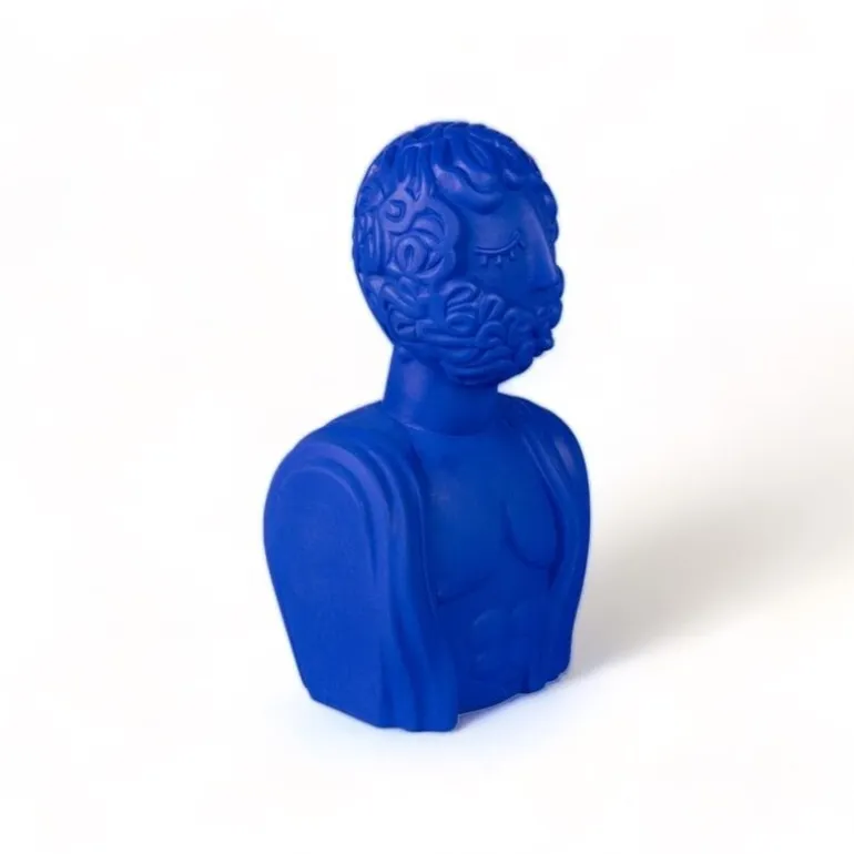 Magna graecia terracotta bust man object blauw - 11512B