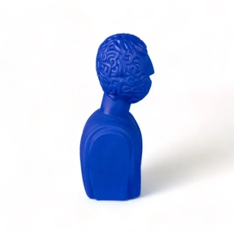 Magna graecia terracotta bust man object blauw - 11512B