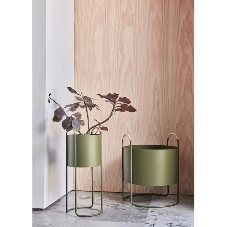 Maki plantenbak hoog olijf - L300333