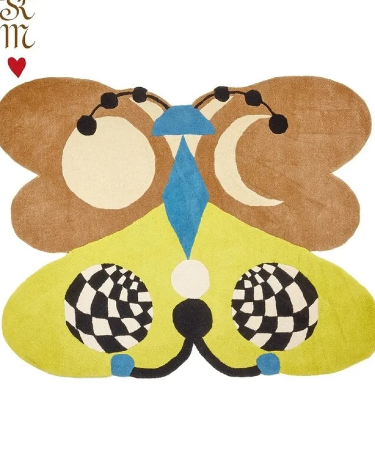 Melody Moon butterfly vloerkleed lemon XL - 1.45.10.117.099.6