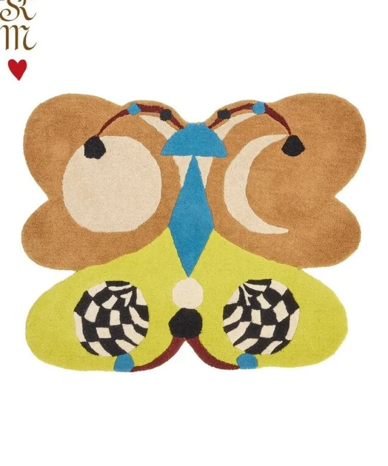 Melody Moon butterfly vloerkleed lemon L - 1.45.10.116.099.5