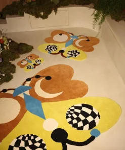 Melody Moon butterfly vloerkleed lemon L - 1.45.10.116.099.5