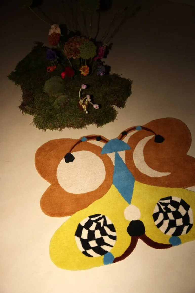 Melody Moon butterfly vloerkleed lemon L - 1.45.10.116.099.5