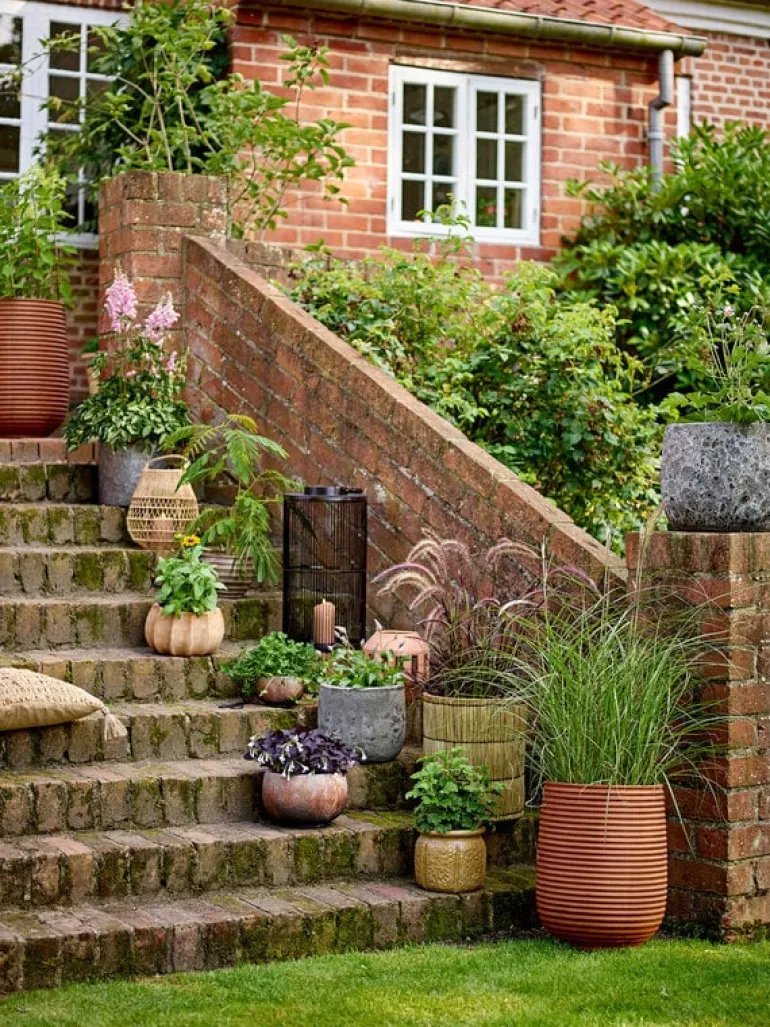 Mesola bloempoten bruin set van 2 stuks - 82064805