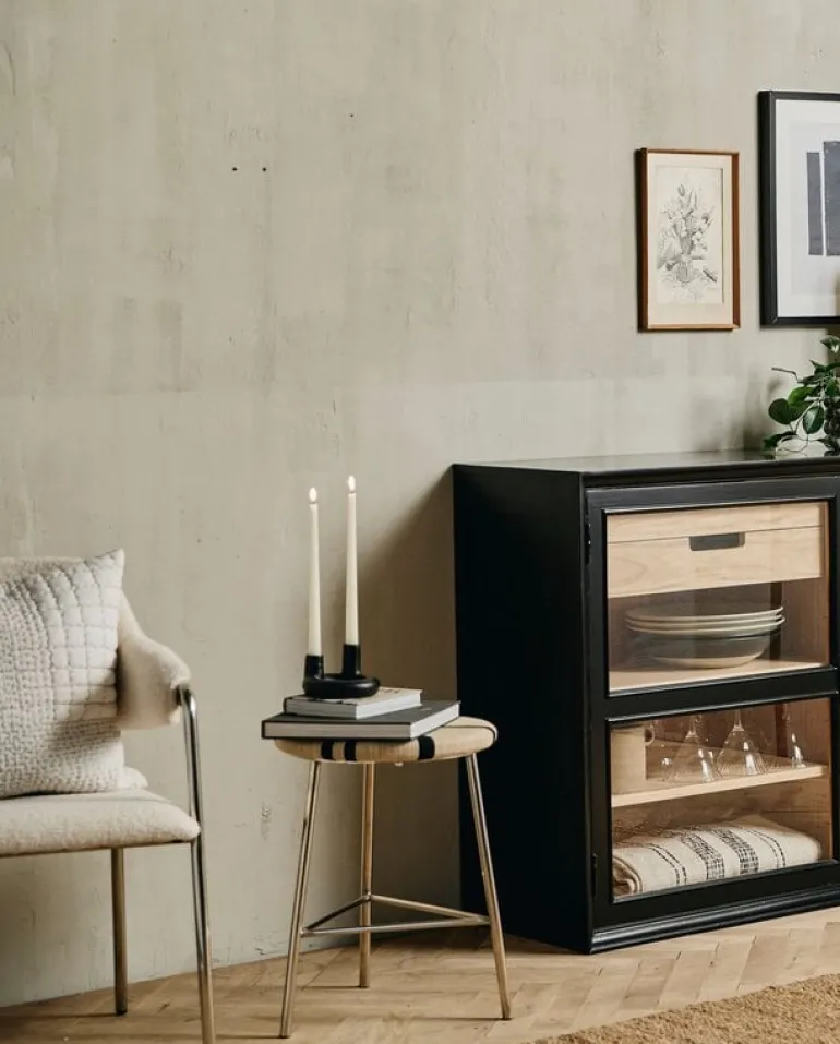 Morice kruk laag zwart/ivoor - 1680