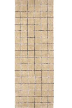 Mosaic vloerkleed wol amber 80x230cm