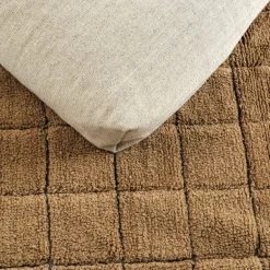 Mosaic vloerkleed wol ochre 80x230cm