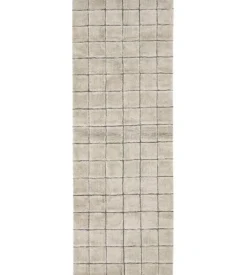 Mosaic vloerkleed wol sandstone 80x230cm