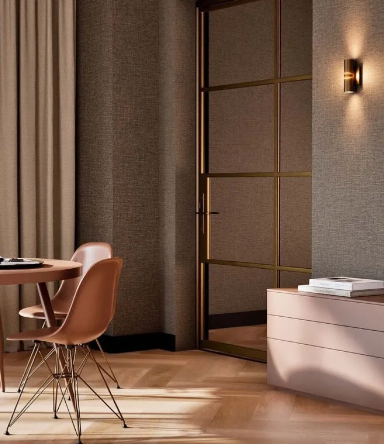 Naturel chique behang linnen look Brooklyn - SW-015