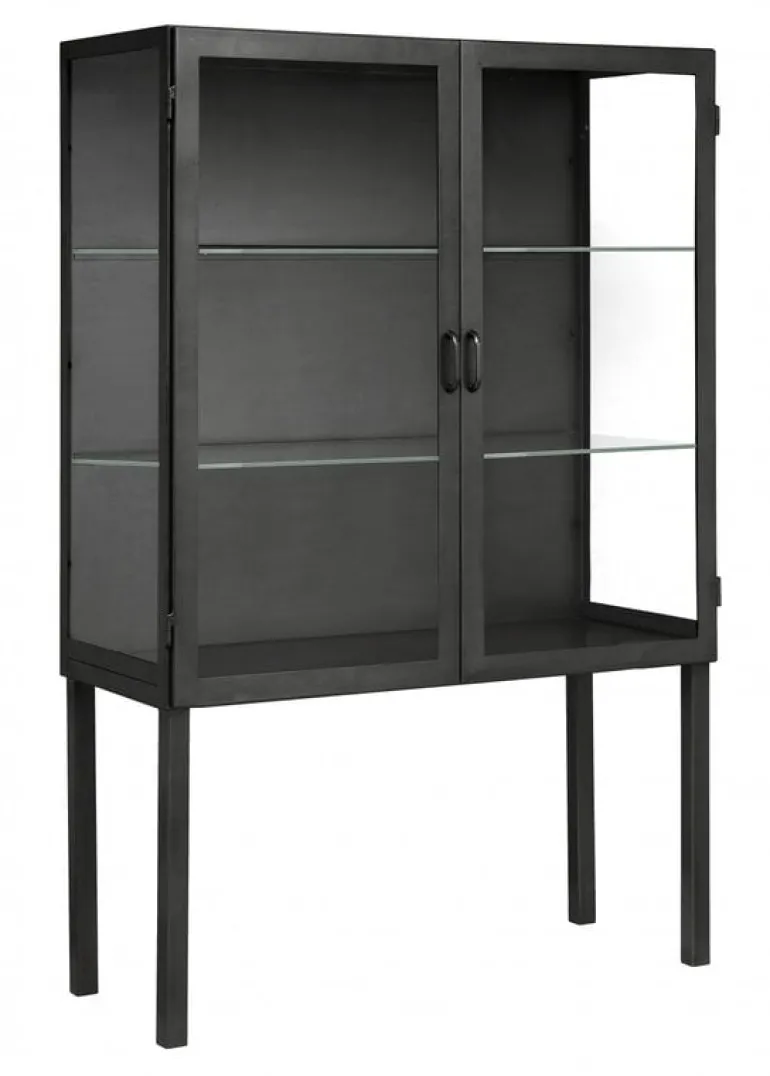 New York display kast met 2 deuren - zwart