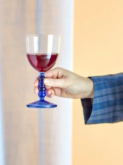 Noemi wijnglazen blauw set van 6 stuks - 82068209