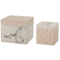 Opbergboxen roze - set van 2