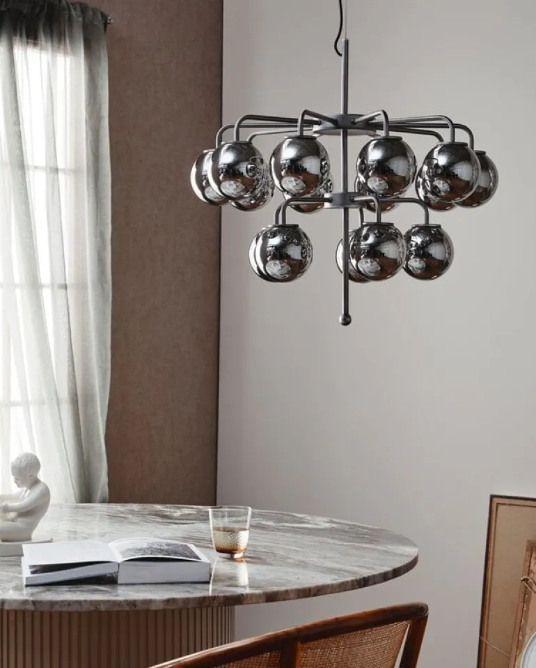 Palma kroonluchter metallic - 19400