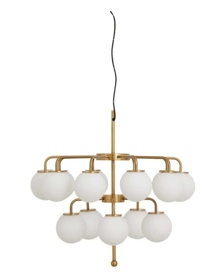 Palma kroonluchter wit/goud - 19401