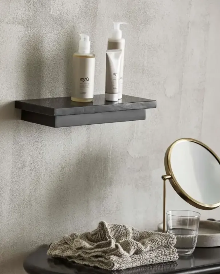 Pau wandplank zwart - 40940