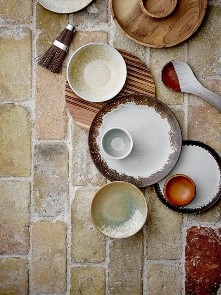 Paula borden Ø26,5cm bruin set van 4 stuks - 82061663