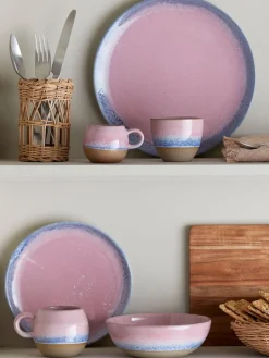 Paula borden Ø20cm roze set van 4 stuks - 82060950