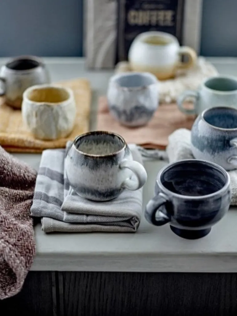 Paula mokken blauw set van 6 stuks - 82057615