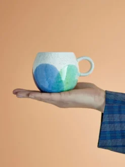 Paula mokken blauw/groen set van 6 stuks - 82062550