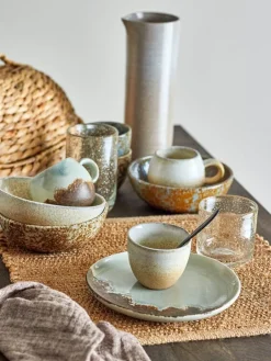 Paula ontbijt servies set van 12 stuks naturel - 82060941