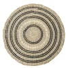 Placemats zeegras - zwart/naturel- set van 6 stuks