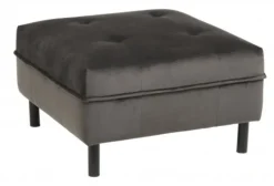 Puff velvet poef - grijs