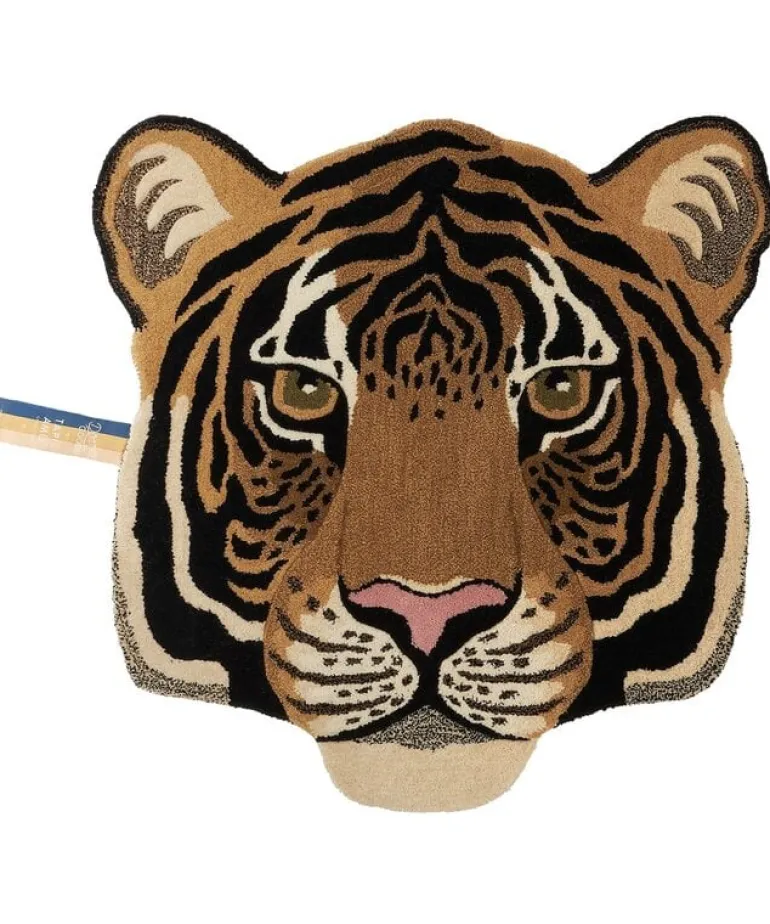 Rajah Tiger head vloerkleed L - 1.45.10.071.080.5