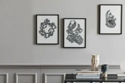 Rocaille illustration - zwart/wit