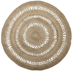 Rond vloerkleed jute